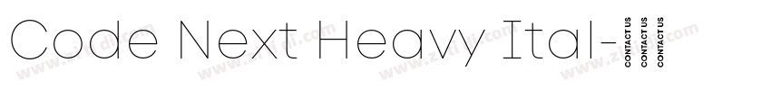 Code Next Heavy Ital字体转换